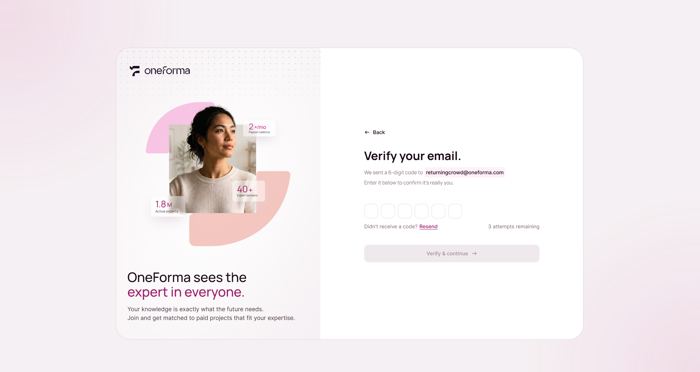 Verify your email (OTP)