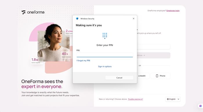 Verify with device security