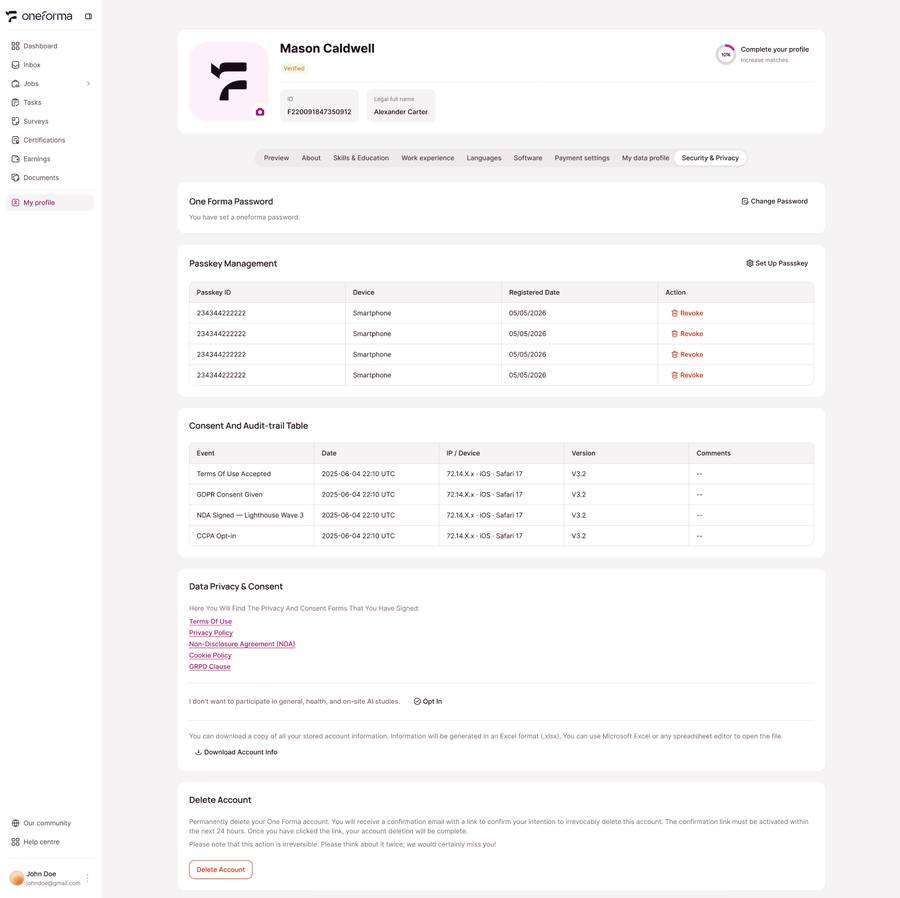 Security & Privacy screenshot