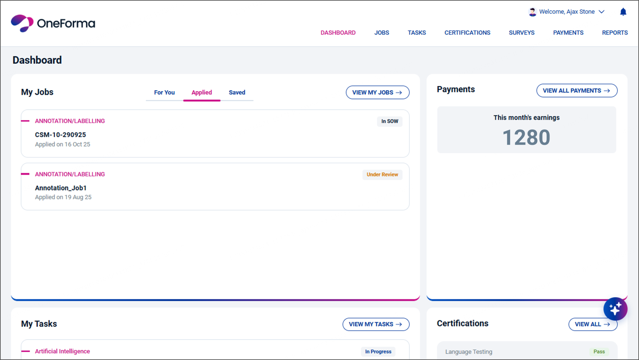 I Can't Find Jobs I've Applied To | OneForma