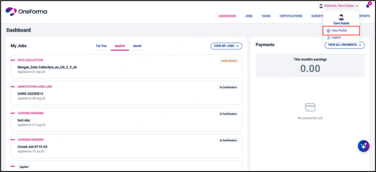 How to set up Payoneer payment method on OneForma? | OneForma